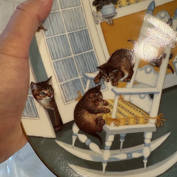 The Hamilton collection cat plate country kitties1988 Gerardi Rock and Rollers - Picture 13 of 14